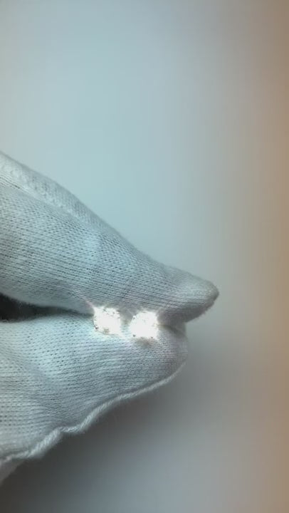 1.20 Carats Four Prong Round Natural Earth Mined Diamond Stud Earring White Gold 14K F Vs1