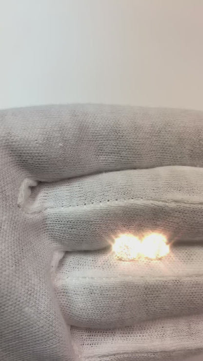 2 Carat Natural Earth Mined Diamond Stud Earring Man Earring White Gold