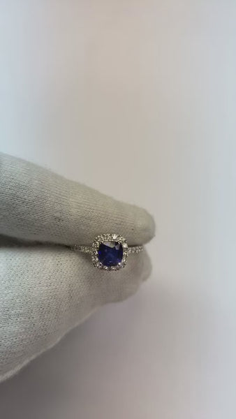 Blue Sapphire Engagement Ring