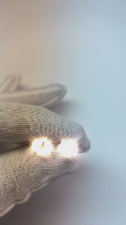 4.50 Carats Prong Set Round Solitaire Natural Earth Mined Diamond Stud Earring White Gold