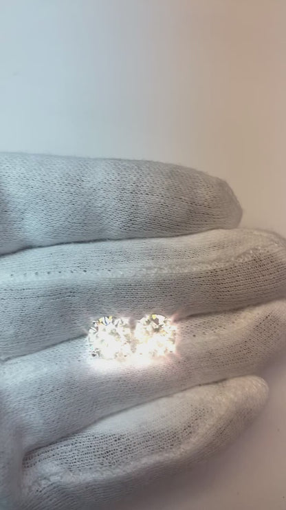 Ladies 5 Ct Stud Earth Mined Natural Real Diamond ( Not Lab Grown ) Earrings