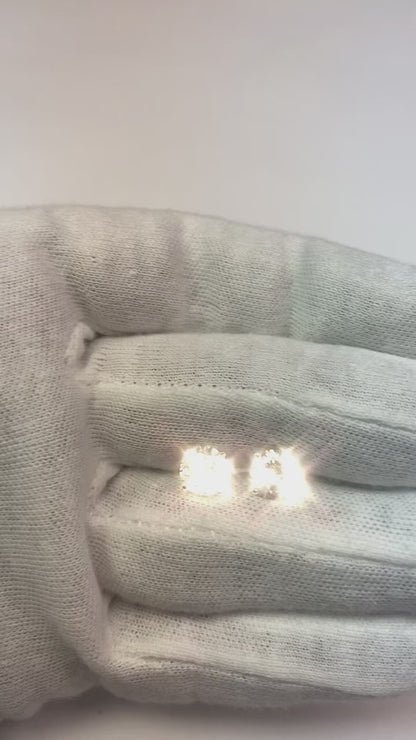 3.20 Carats Round Cut Natural Earth Mined Diamond Women Stud Earring White Gold 14K