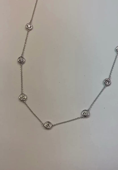 Delicate Natural Diamond Diamond Chain Necklace