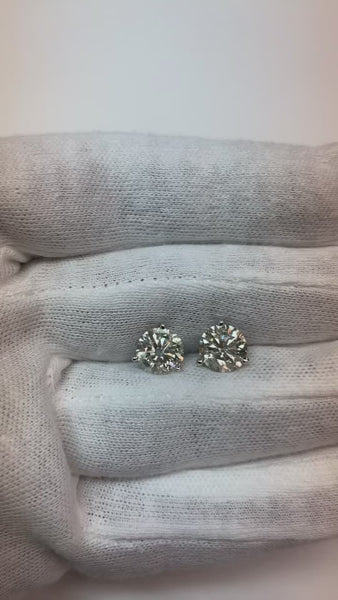 6 Ct. Mined Diamond Studs Earring Ladies Gold Jewelry