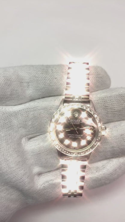 Rolex Datejust 26 mm Gray Diamond Dial Stainless Steel Watch