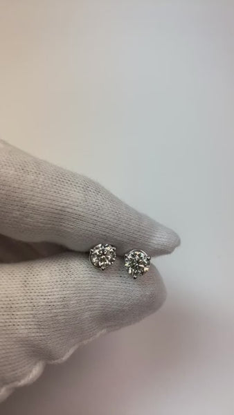 Diamond Ladies Studs Earring 1.60 Ct White Gold 14K