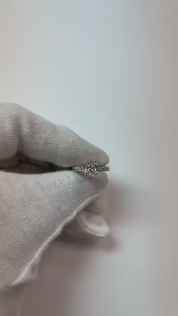 1.5 Carat Princess Cut Real Natural Earth Mined Diamond Ring Antique Look White Gold 14K