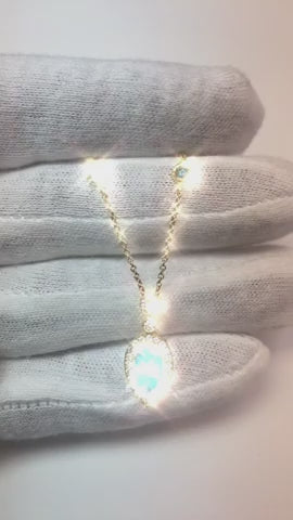 Natural Earth Mined Diamond Halo Pendant Round & Pear Ceylon Sapphire 2.50 Carats