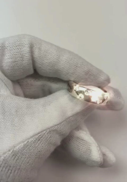 Gypsy Set Round Diamond Band 0.90 Carats White Gold 10K Men's Ring