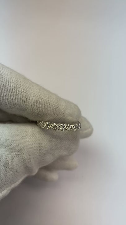 Natural Earth Mined Diamond Eternity Wedding Band 3 Carats U Scallop Set Women Jewelry