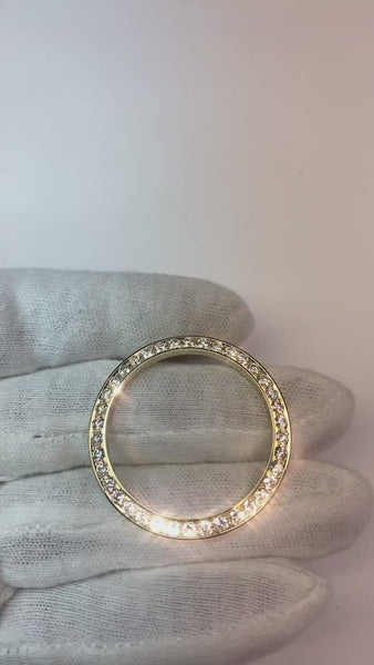 36 Mm 14K Diamond Custom Bezel To Fit Rolex Datejust Or All Watch Models 3 Ct.