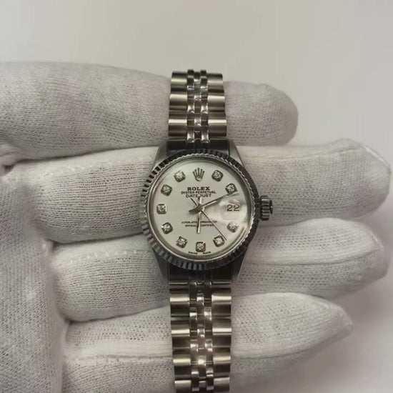Rolex Dj Watch White Diamond Dial Jubilee Stainless Steel Watch
