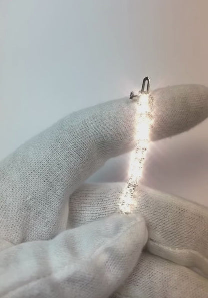 Round Natural Earth Mined Diamond Tennis Bracelet 3.60 Carat White Gold 14K