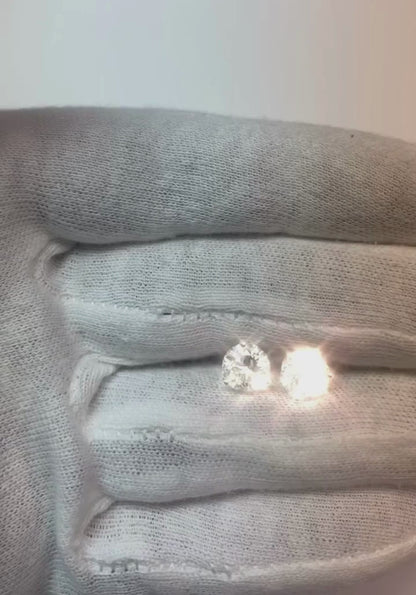 Three Prong Set Round Cut 3.50 Ct Natural Earth Mined Diamonds Studs Earring White Gold