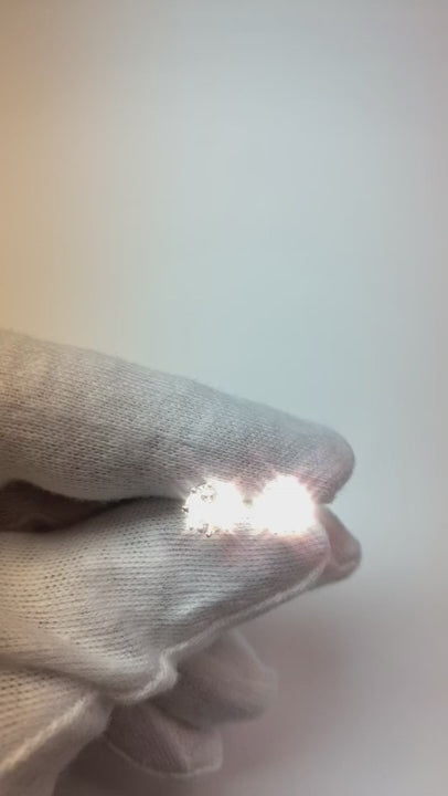 2 Ct Natural Earth Mined Diamond Stud Earring Solid White Gold Jewelry