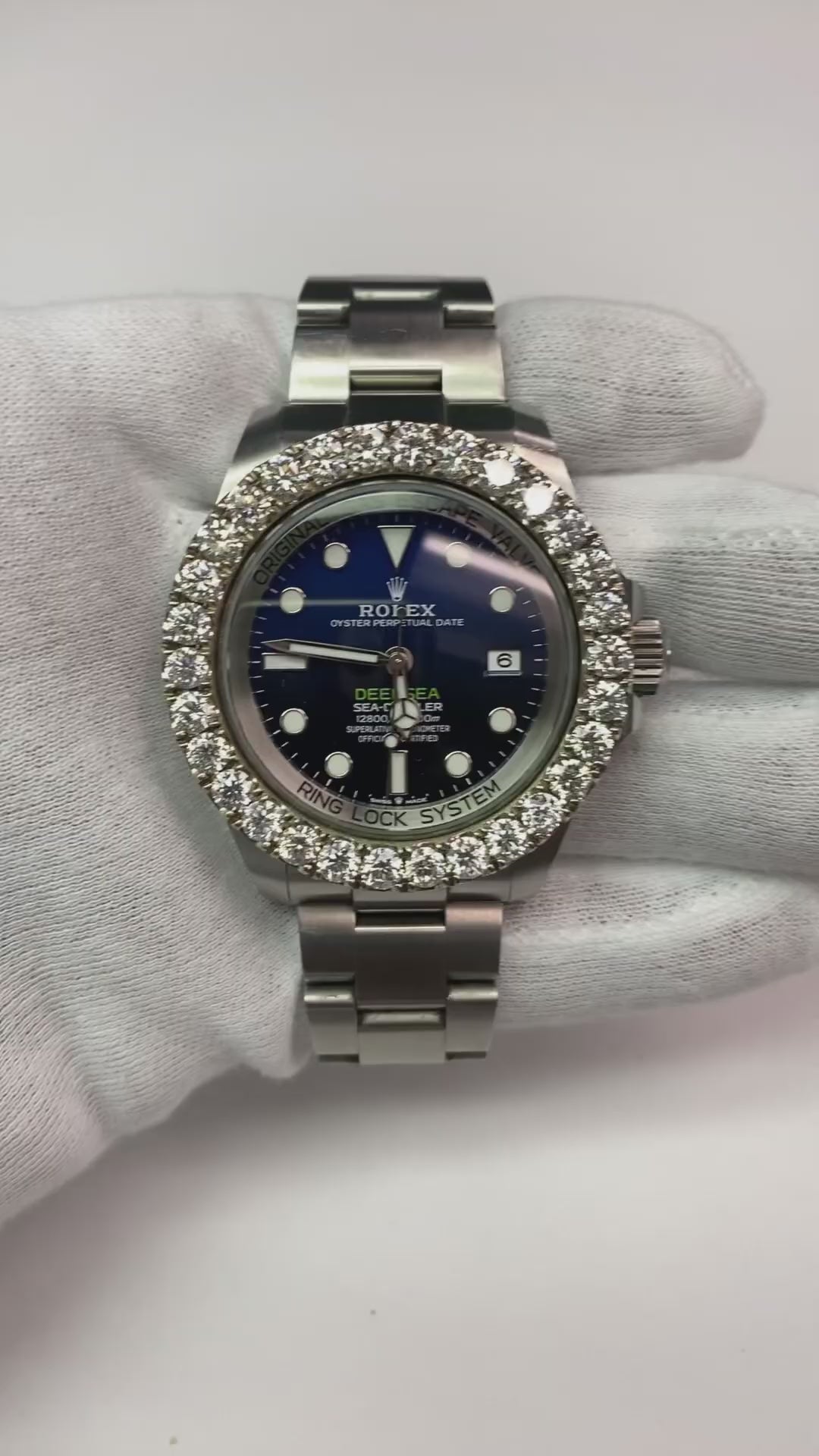 Rolex Deepsea Sea-Dweller 44mm Watch with 8 carats Diamond bezel