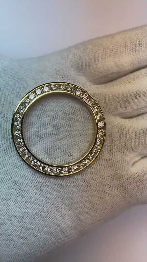36 Mm Custom Diamond Bezel To Fit Rolex Datejust Or President Watch 4.50 Ct.2
