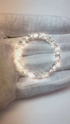 8.75 Carats Ladies Circle Of Life Natural Earth Mined Diamond Pendant White Gold Jewelry