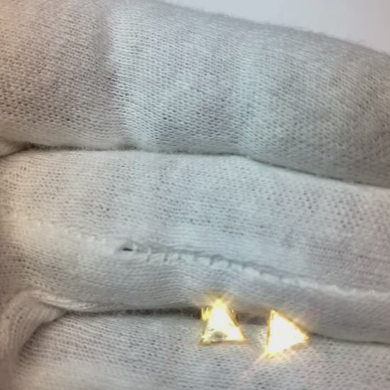 Trilliant Cut Diamond Stud Women Earring Pair