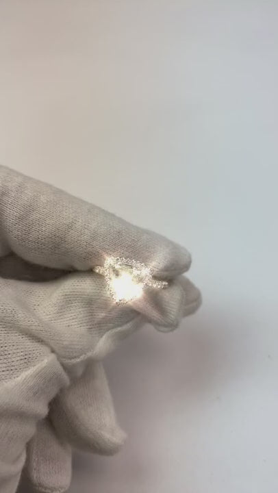 Gold Trillion Natural Earth Mined Diamond Halo Engagement Ring 2.50 Carats Women's Jewelry