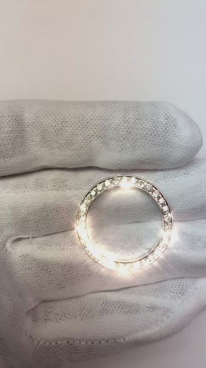 1.75 Ct Custom Mined Diamond Bezel To Fit Rolex Datejust & Date Watch