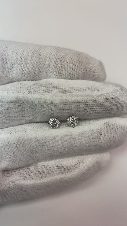 Natural Earth Mined Diamond Studs Earring 1.20 Carats