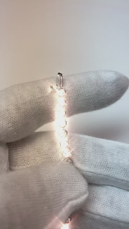 White Gold 14K Sparkling Natural Earth Mined Diamond Tennis Bracelet 7.20 Carats