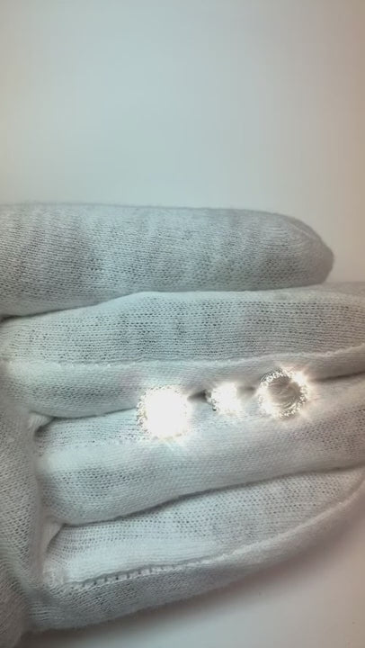 1.40 Ct Natural Earth Mined Diamond Stud Halo Jacket Earrings