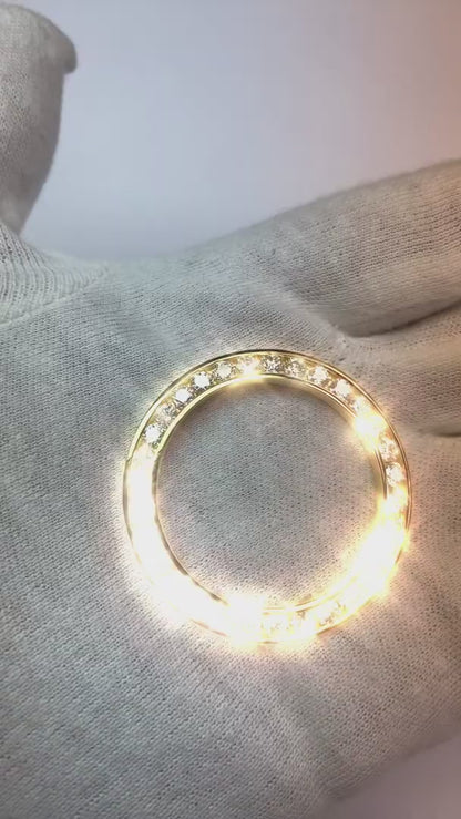 7 Carats VVS1 Custom Mined Natural Real Diamond ( Not Lab Grown ) Bezel To Fit Rolex Datejust & President Watch 44 mm