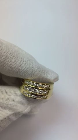 14K Yellow Gold 2 Ct Men's Diamond Ring Jewelry New