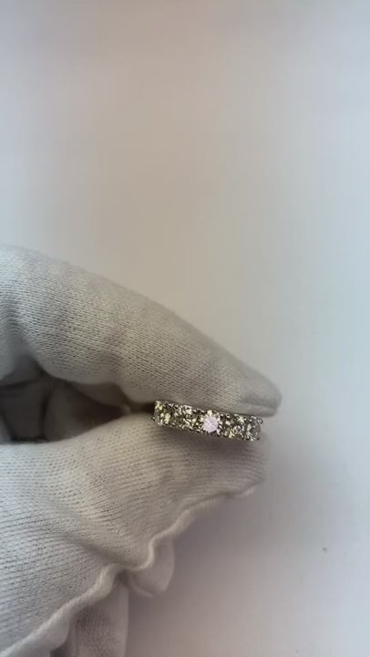 1.25 Ct Five Stone Natural Earth Mined Diamond Half Eternity Wedding Band