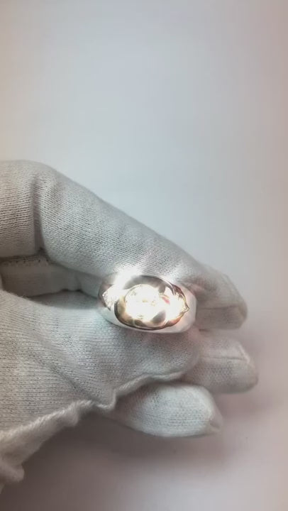 Yellow Gold Men's Ring Old Cut Round Diamonds Three Stone 2.25 Carats