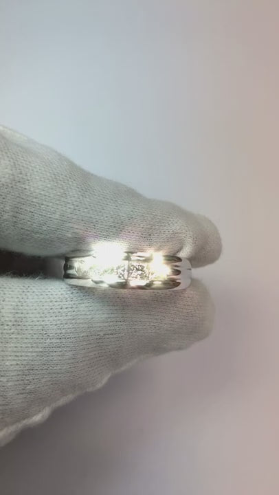 1.5 Ct Princess Cut Mens Diamond Wedding Ring