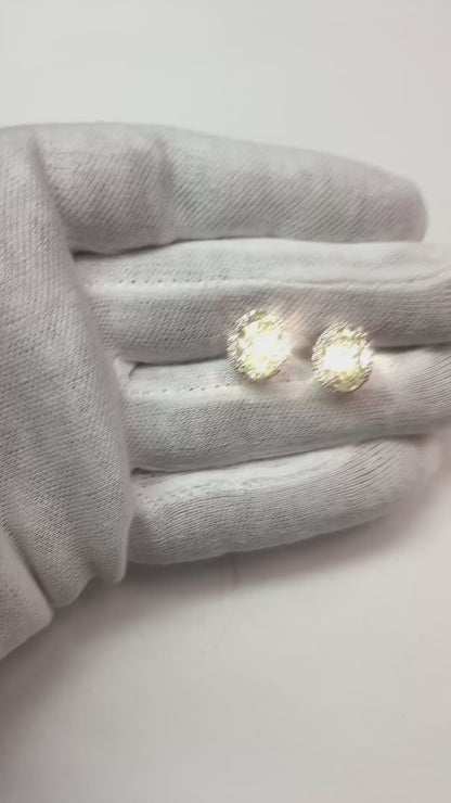 Old European Mined Natural Real Diamond ( Not Lab Grown ) Oval Earrings 9.25 Ct Women’s Stud