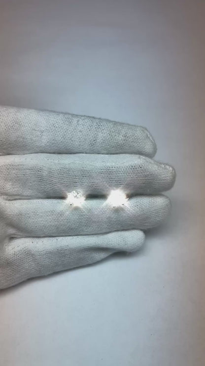 1.50 Carats Natural Earth Mined Diamond Stud Earrings White Gold 14K Women's Jewelry