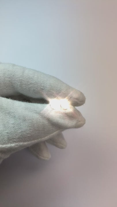 Round Bezel Set Natural Earth Mined Diamond Stud Earring 1 Carat