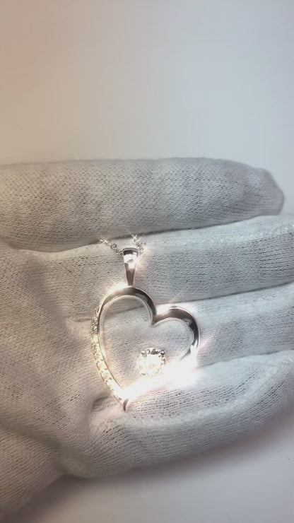 Women’s Natural Earth Mined Diamond Pendant Round Old Cut 1.50 Carats Heart Shaped