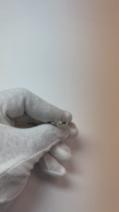 Classic Pear Natural Earth Mined Diamond Solitaire Ring