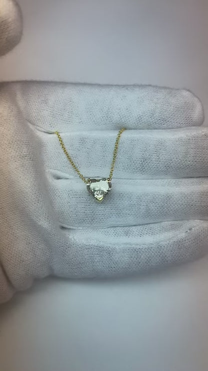Natural Earth Mined Diamond Heart Necklace