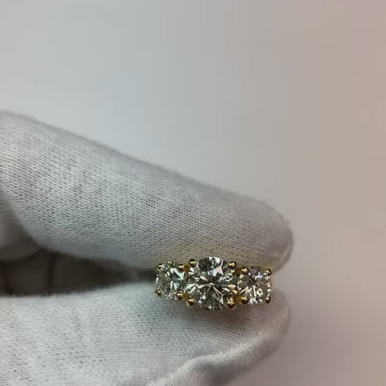 Three Stone Diamond Engagement Ring