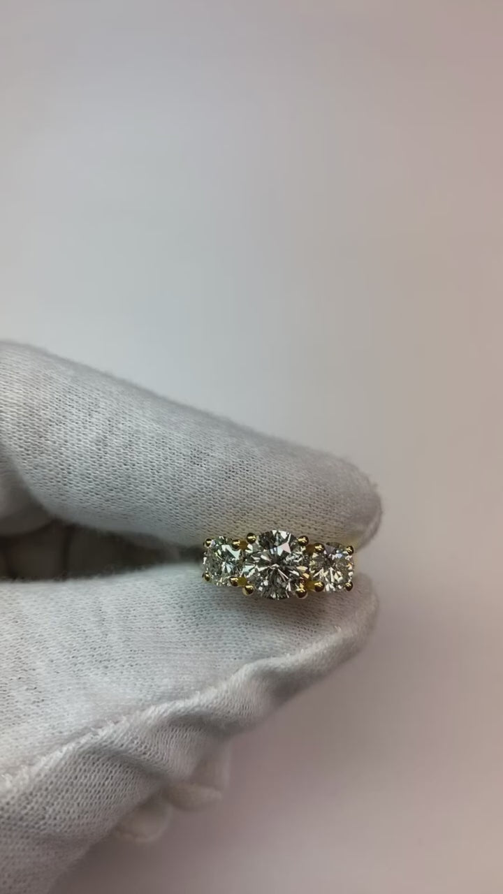 Three Stone Diamond Engagement Ring