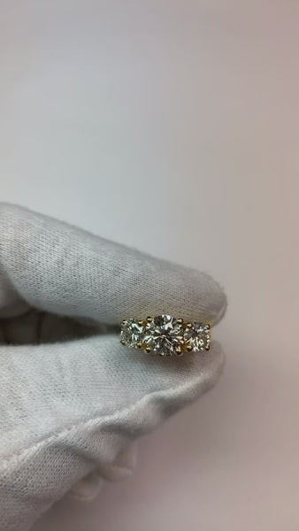 Three Stone Diamond Engagement Ring