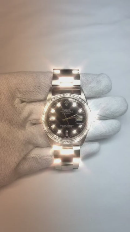 Rolex Datejust 31 mm Black Stick Dial Stainless Steel Watch