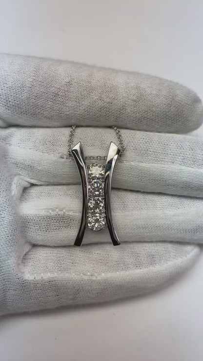 Four Stone Round Old Miner Genuine Natural Earth Mined Diamond Pendant With Chain 2 Carats Gold