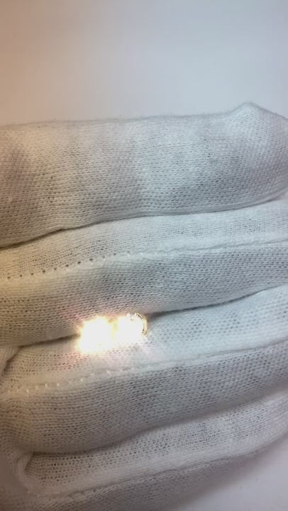 Yellow Gold Earth Mined Diamond Stud Earrings 1 Carat Half Bezel Jewelry