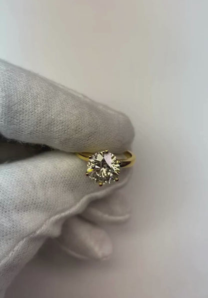 3 Carat Natural Earth Mined Diamond Ring 6 Prong