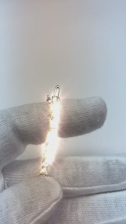 Ladies Tennis Bracelet 6.60 Carats Round Cut Natural Earth Mined Diamonds White Gold 14K