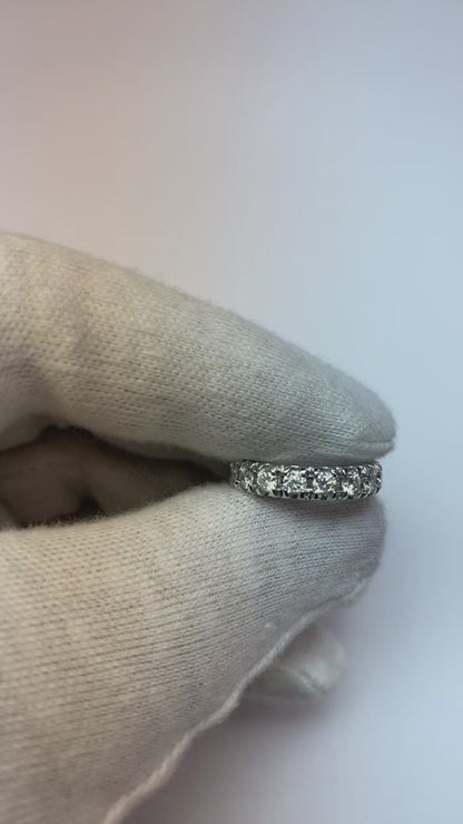 2.8 Ct Brilliant Cut Natural Earth Mined Diamond Wedding Band 14K White Gold