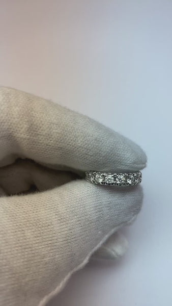 2.8 Ct Brilliant Cut Diamond Wedding Band 14K White Gold