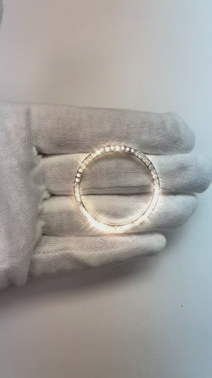 2.75 Carats Round Men's Mined Diamond Bezel To Fit Rolex Datejust & All Watch Models